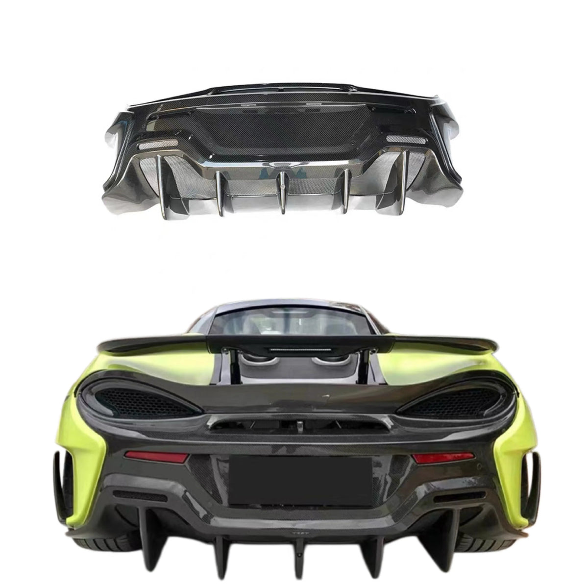 For Mclaren 540C 570S 570GT Upgrade to 600LT Carbon Fiber Bumper Front Lip Rear Bumper Body Kit