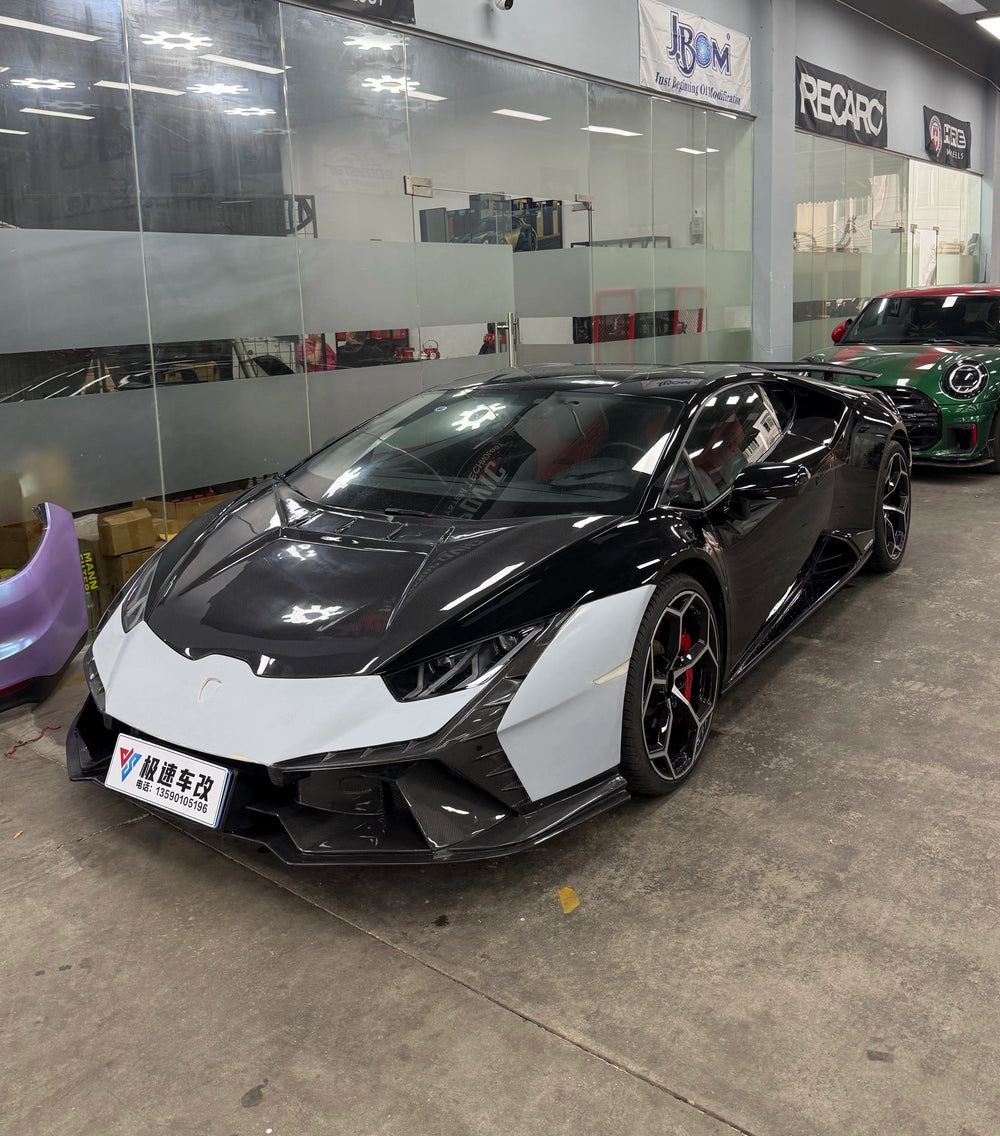 Half-Carbon Fiber Body Kit for Lamborghini Huracan Lp610 Lp580 EVO Tecnica Style Front Bumper Rear Bumper Diffuser Body Kit