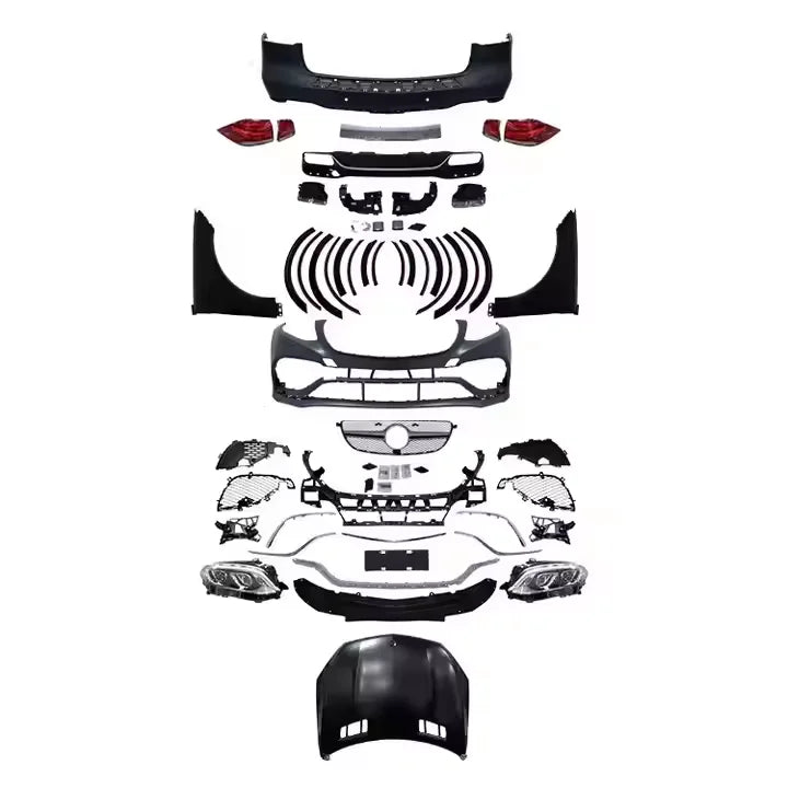 Kit de conversion en PP pour mettre à niveau Mercedes-Benz ML W166 (ML300 / ML350 / ML450) vers l’apparence du GLE63 AMG facelift