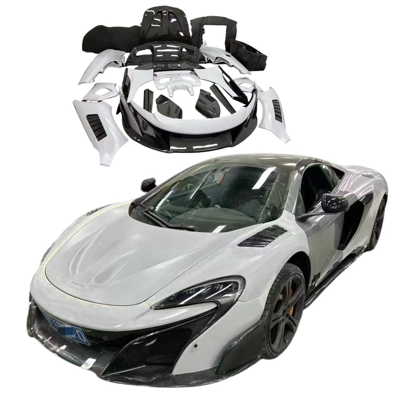 Upgrade 675LT Style Body Kit for Mclaren Mp4-12C 650S Front Bumper Rear Bumper Fender Hood Rear Diffuser Spoiler Hood