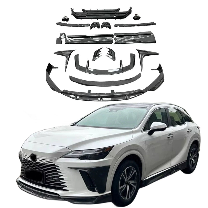 Td Style Carbon Fiber Body Kit for Lexus Rx300 2023+ Front Lip Side Skirt Rear Diffuser Tailpipe Rear Spoiler