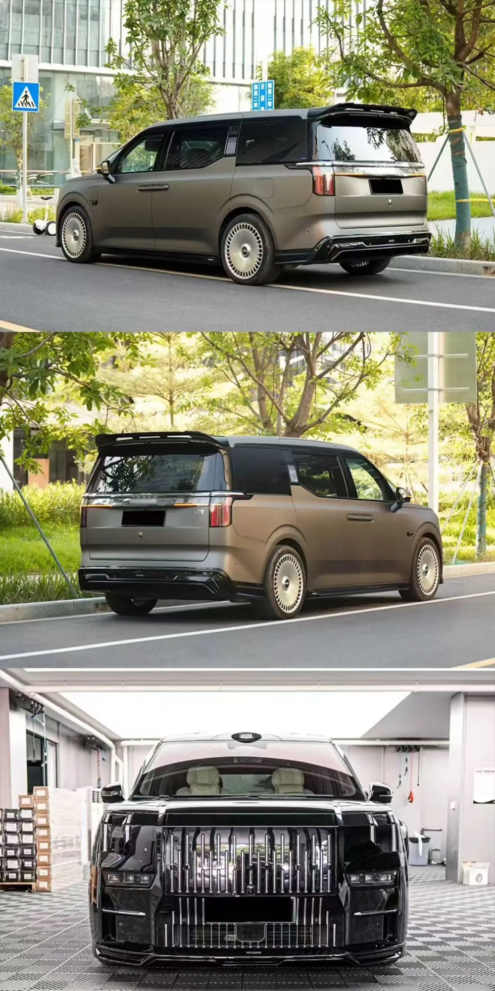 Bskt Style Bright Black Body Kit for Zeeker 009: Front Lip, Skirt, Rear Diffuser, and Spoiler