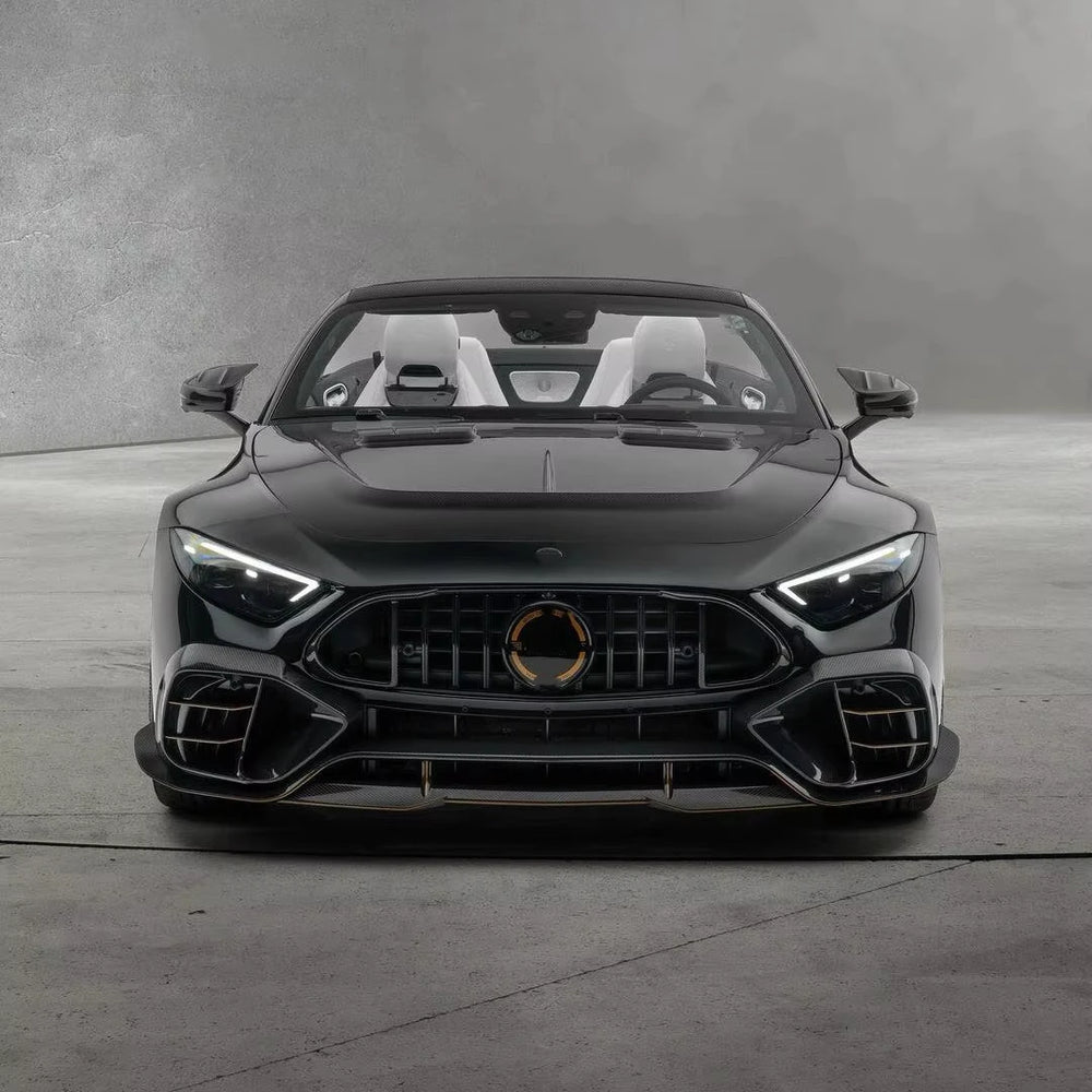 Kit carrosserie en carbone sec pour Mercedes-AMG SL 63, avec lame, bas de caisse, diffuseur, aileron et capot