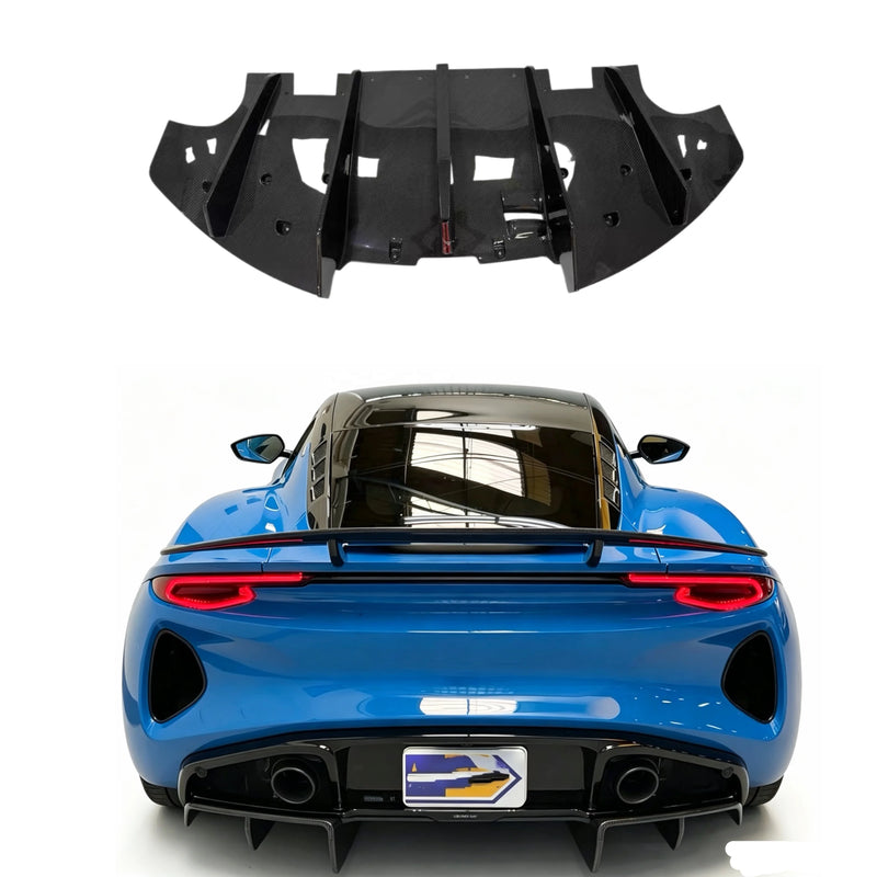 Lotus Emira V-Style Dry Carbon Fiber Rear Diffuser Spoiler Body Kit Upgrade