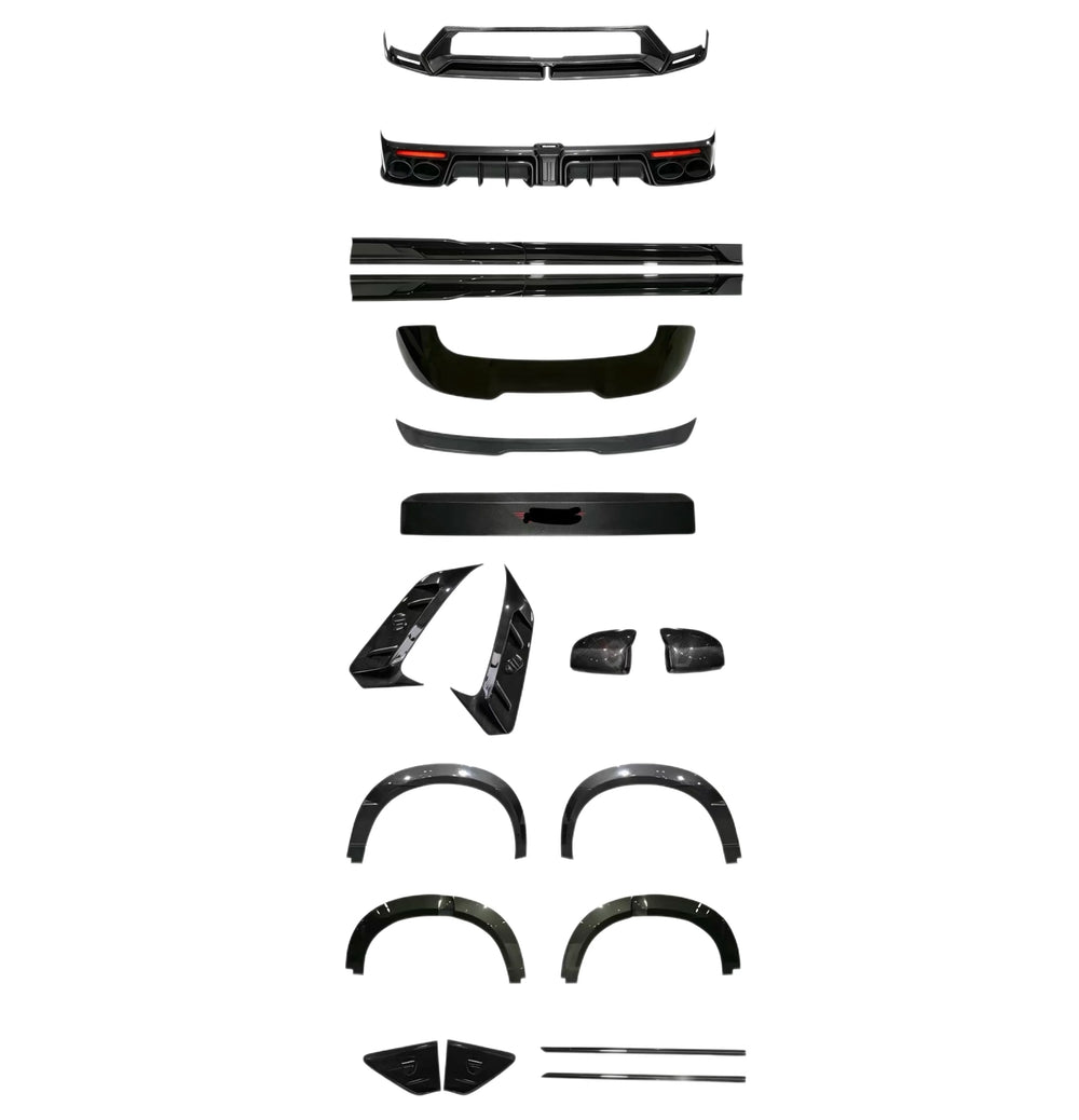 Dry Carbon Fiber MS Style Body Kit for Zeekr 9X - Front Lip, Side Skirts, Rear Diffuser, and Spoiler Wide Body Kit