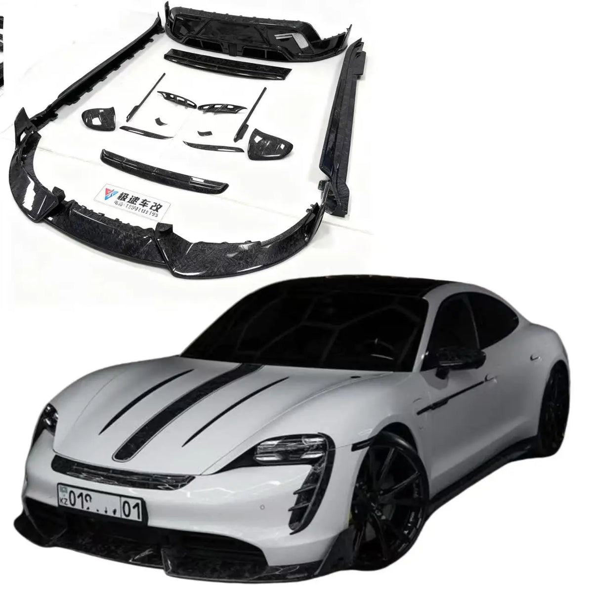Karosserie-Kit aus Schmiedecarbon für Porsche Taycan