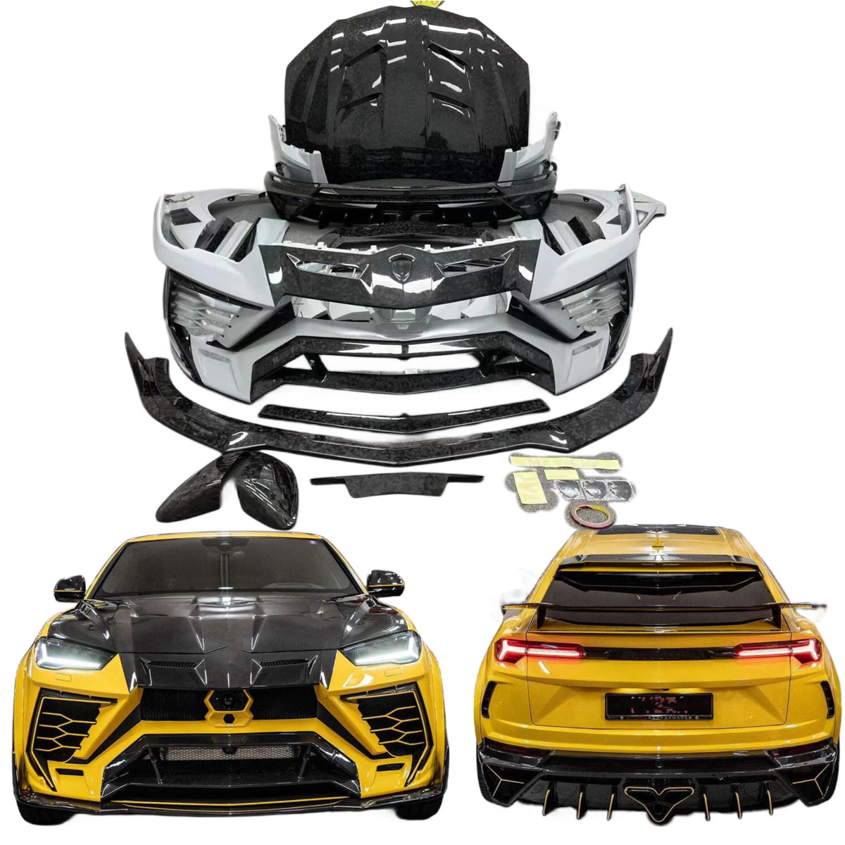 High Quality Car Body Kits for Lamborghini Urus Upgrade MSY Style Wide-Body Hoods Front Bumper Fender Side Skirt Rear Spoiler