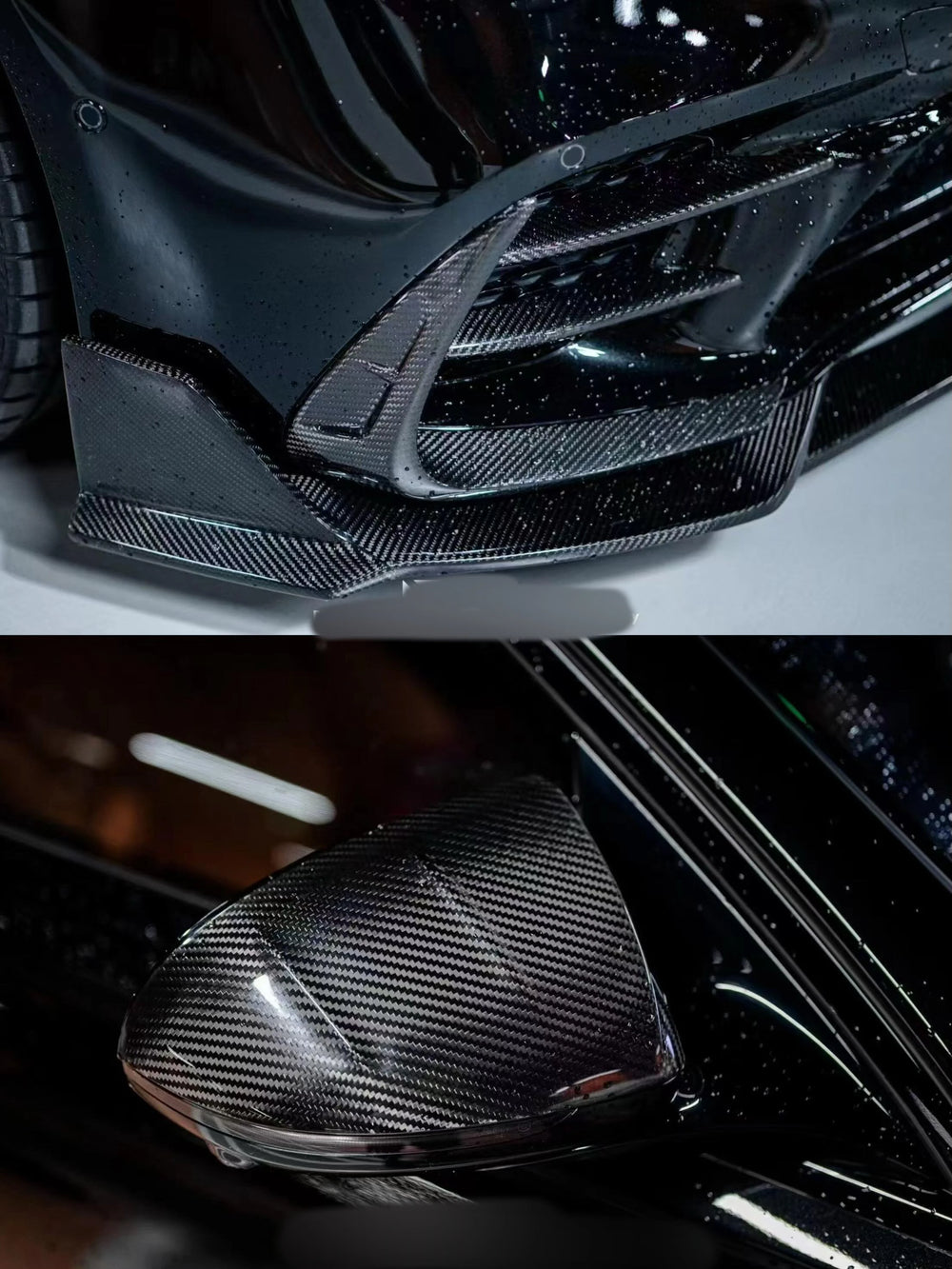 For Mercedes-Benz S-Class W223 Upgrade MSY Dry Carbon Fiber Front Lip Skirt Rear Diffuser Spoiler Mirror Body Kit