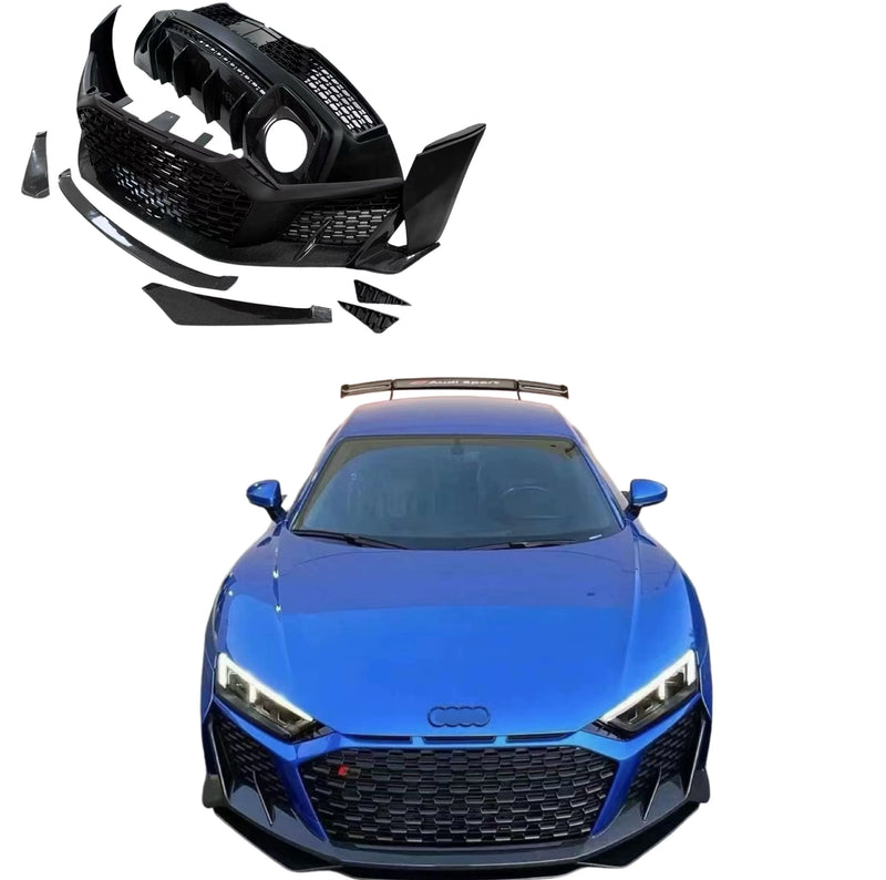 High Quality Body Kit for Audi R8 2016-2019 Upgrade 2021+ Front and Rear Bumper Front Lip Rear Diffuser