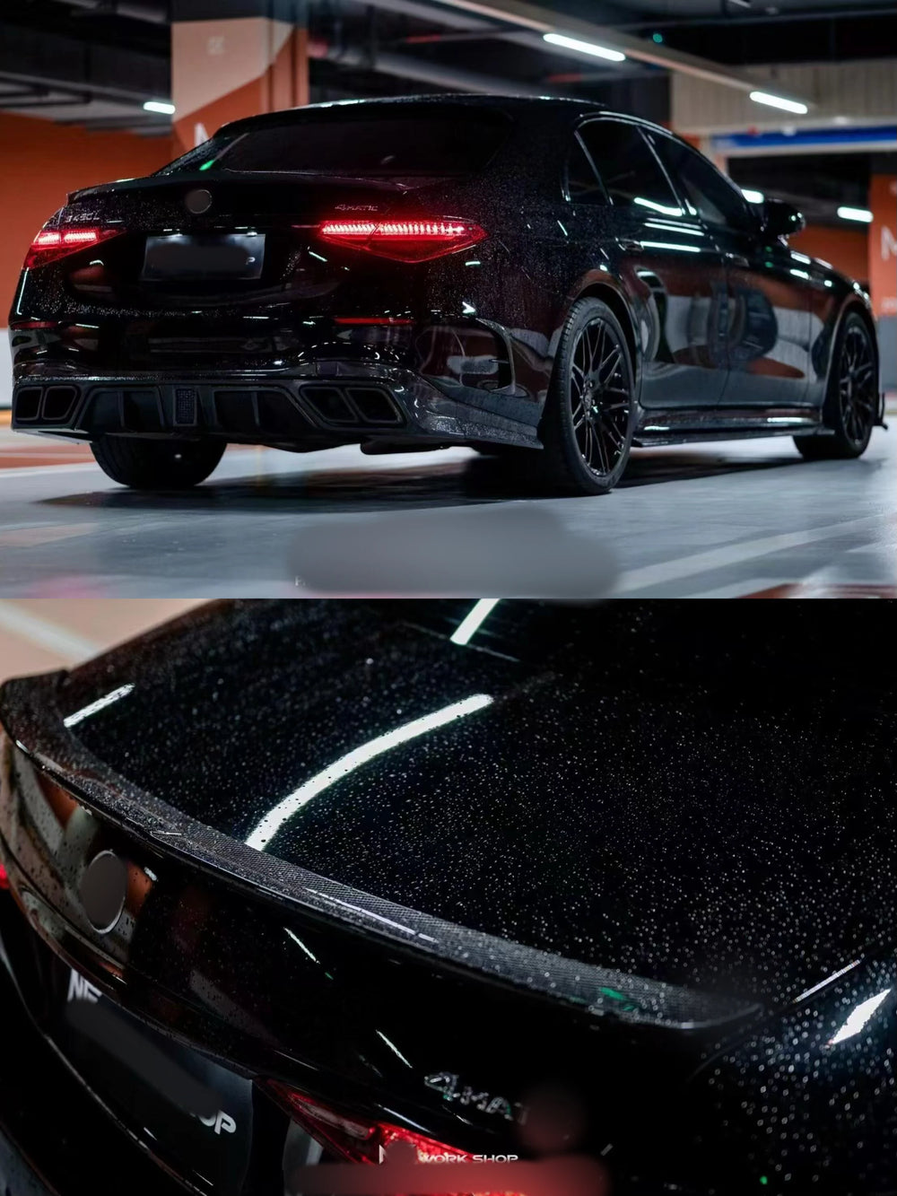 For Mercedes-Benz S-Class W223 Upgrade MSY Dry Carbon Fiber Front Lip Skirt Rear Diffuser Spoiler Mirror Body Kit