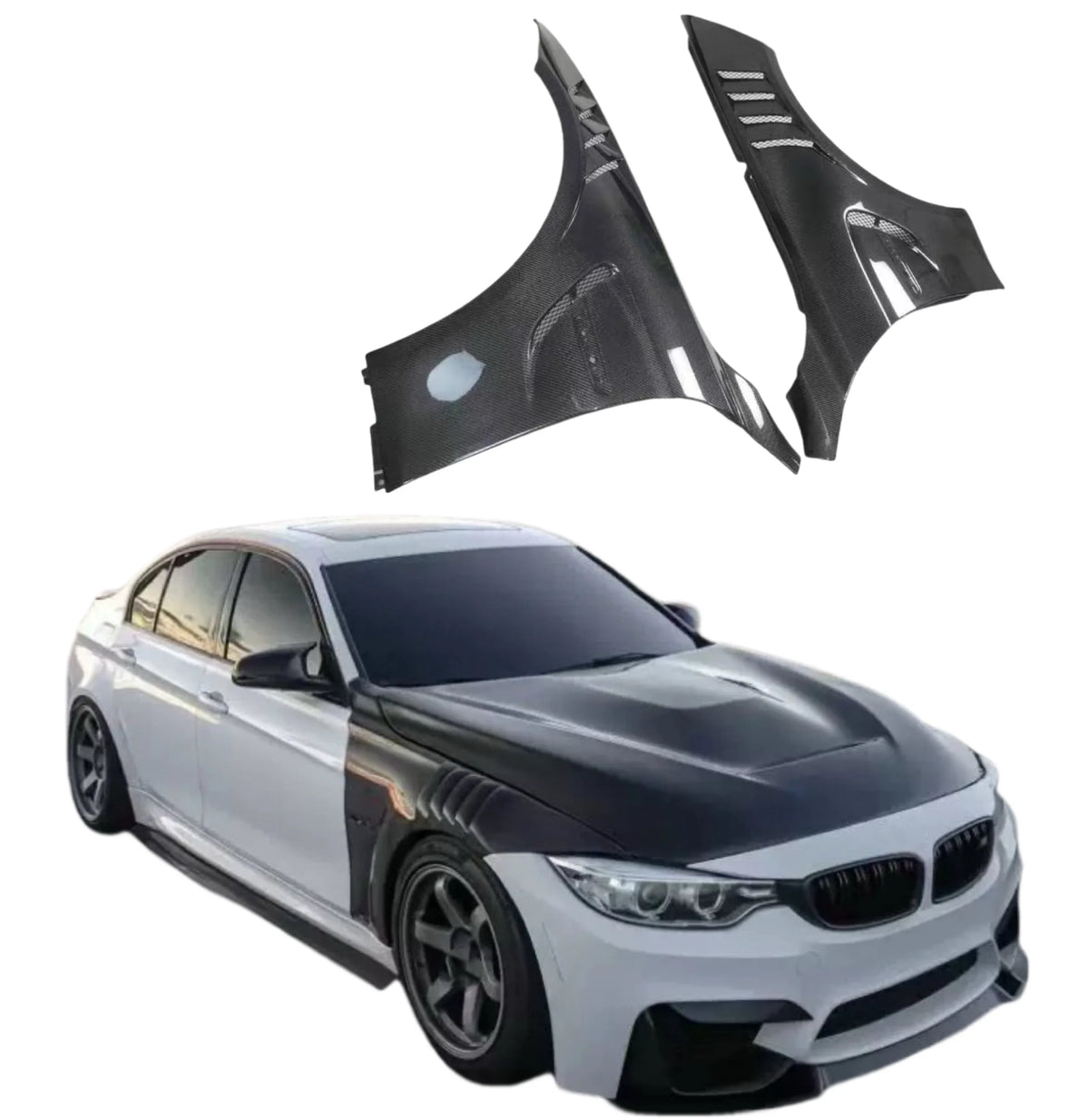 Ailes en fibre de carbone pour BMW M3 F80 / M4 F82