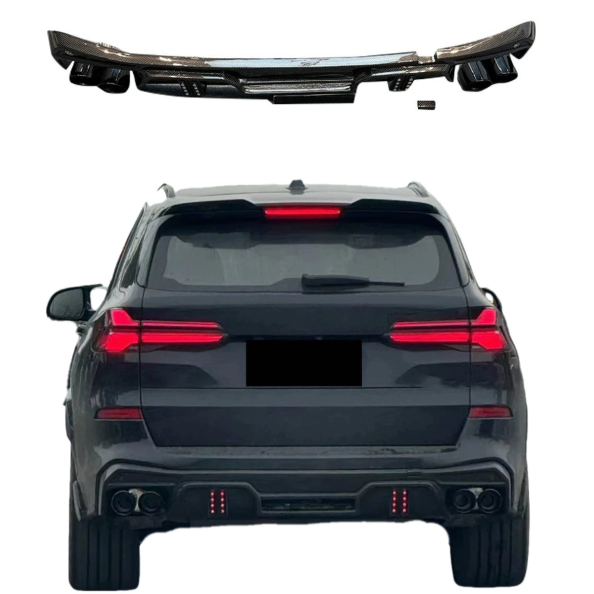 LD Style Body Kit Is Used for BMW X5 G05 Carbon Fiber Rear Diffuser Spoiler Body Kit.