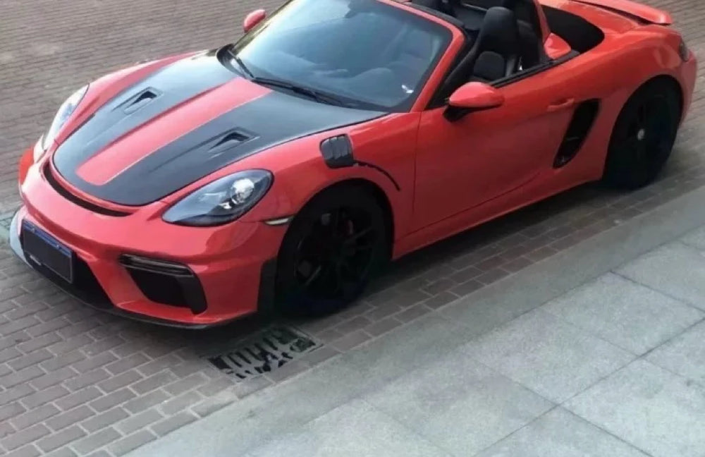 Vordere Kotflügel mit Lüftungsgittern aus Carbon für Porsche 718 Cayman / Boxster 2016+