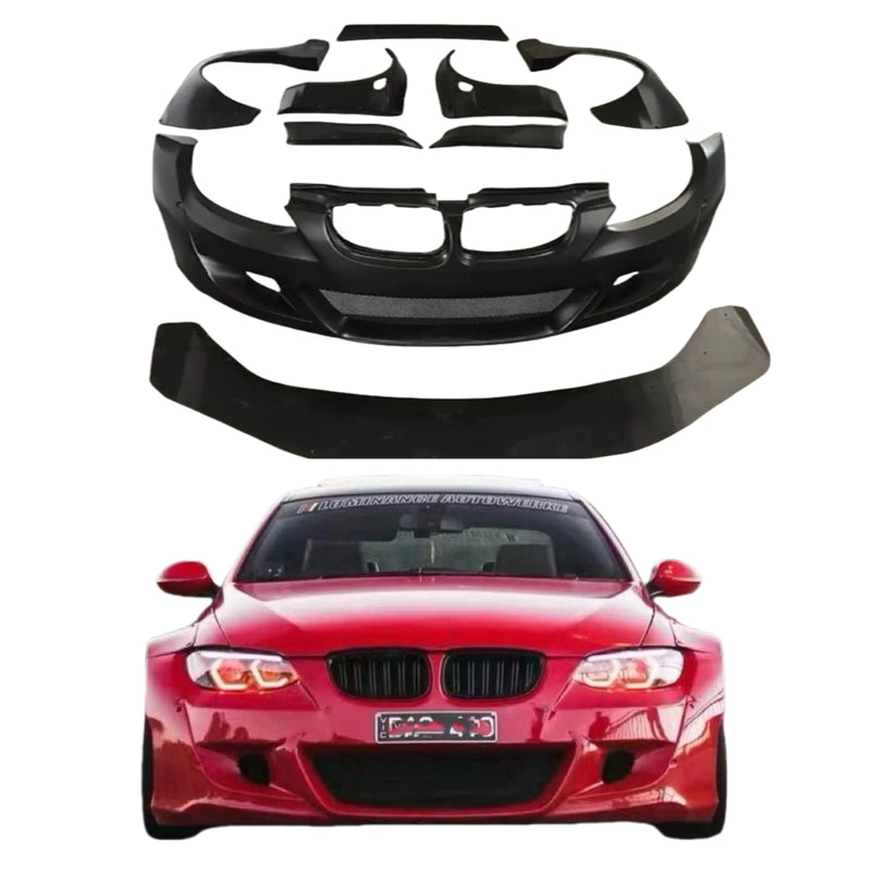 For BMW 3 Series E90 E92 E93 Rocket Style Wide-Body Kit Front Bumper Rear Bumper Spoiler Diffuser