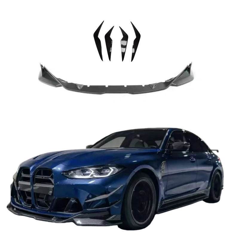 CFA Style Dry Carbon Fiber Body Kit for BMW M3 M4 G80G82 Dry Carbon Fiber Front Lip Front Air Knife