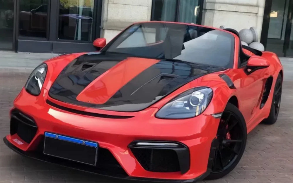 Vordere Kotflügel mit Lüftungsgittern aus Carbon für Porsche 718 Cayman / Boxster 2016+