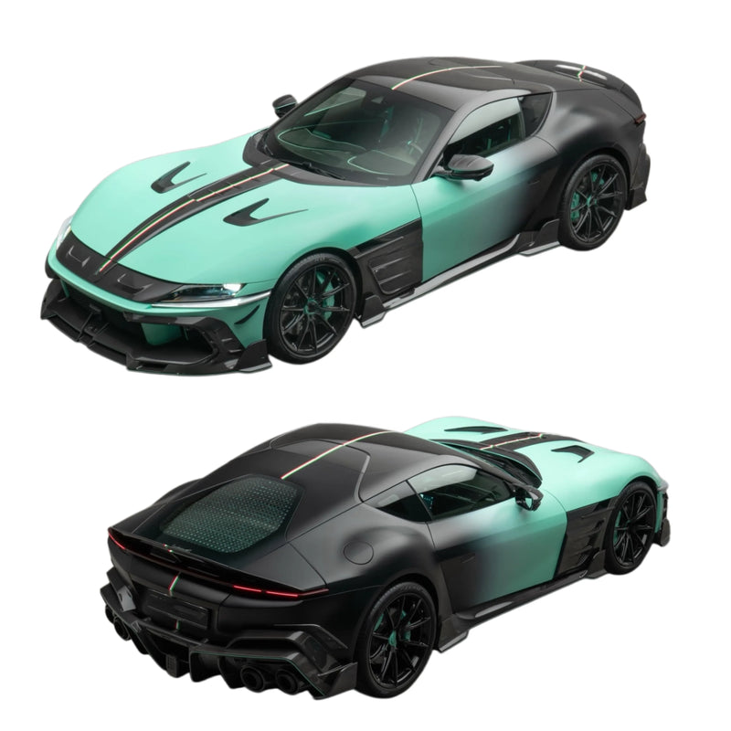 For 12Cilindri Upgraded MSY Dry Carbon Fiber Body Kit Front and Rear Bumpers Side Skirts Diffusers Hood