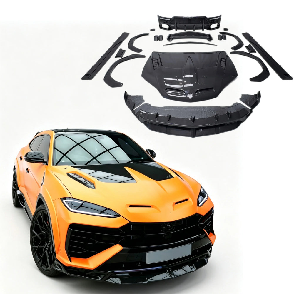 For Lamborghini URUS SE UB Style Dry Carbon Fiber Front Lip Side Skirts Rear Diffuser Spoiler Wide Body Kit