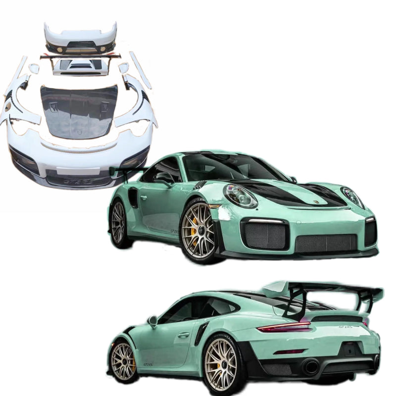 Pare-chocs avant et arrière style GT2 RS en fibre de carbone pour Porsche 911 2011-2019