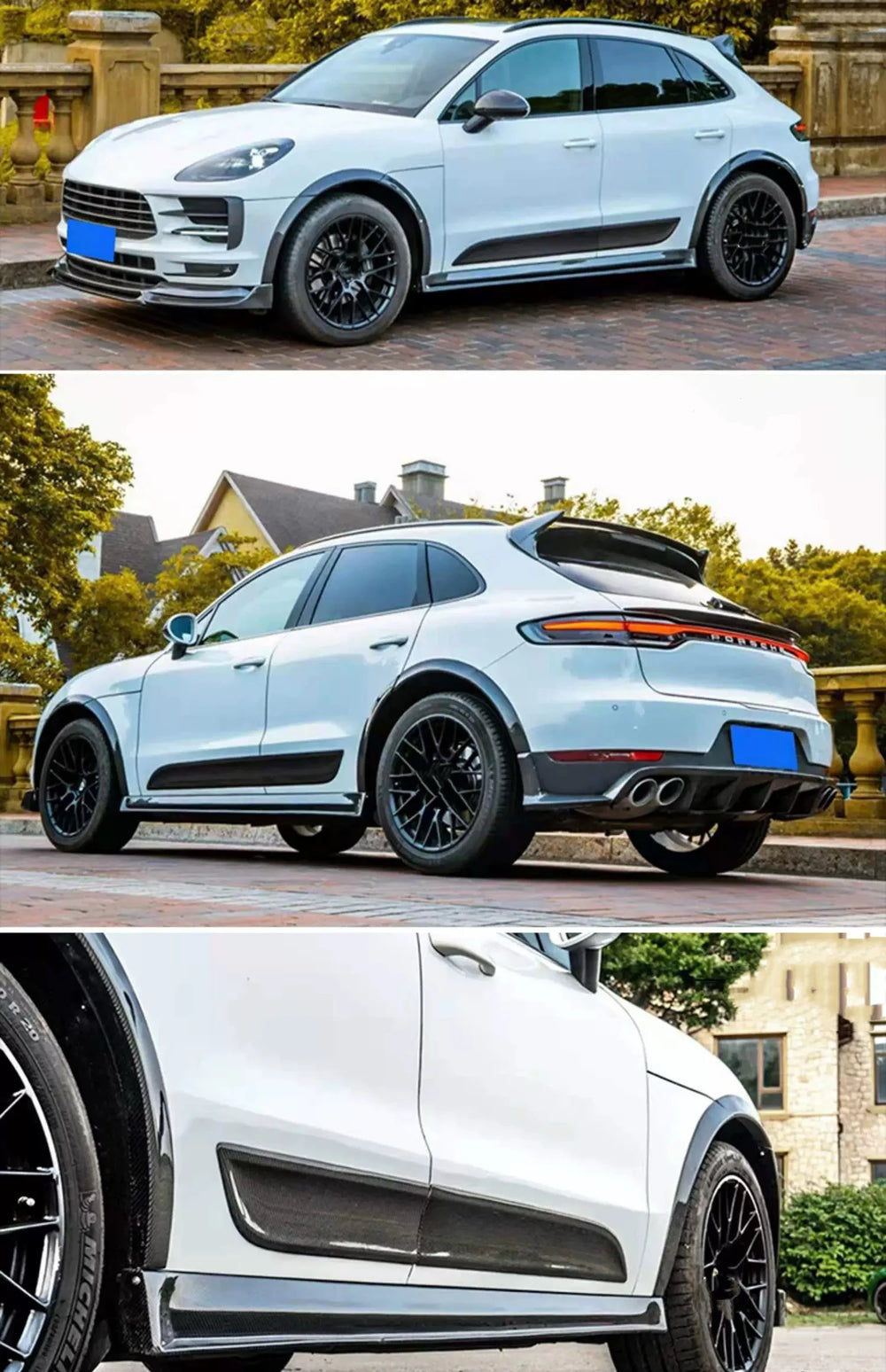 Kit carrosserie large en fibre de carbone pour Porsche Macan
