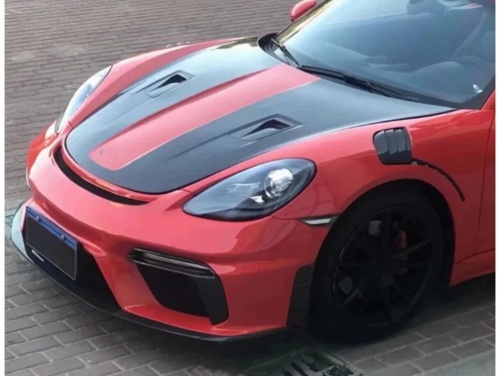 Vordere Kotflügel mit Lüftungsgittern aus Carbon für Porsche 718 Cayman / Boxster 2016+