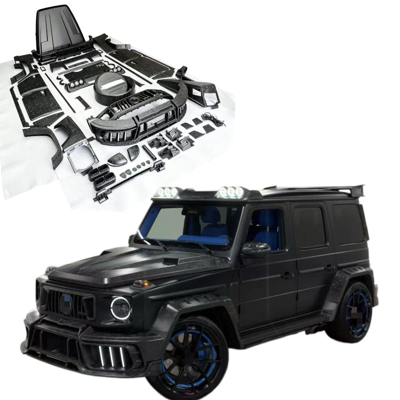 Kit de pare-chocs avant et arrière en carbone sec forgé pour Mercedes-Benz Classe G W465 (G63 / G550 / G450)