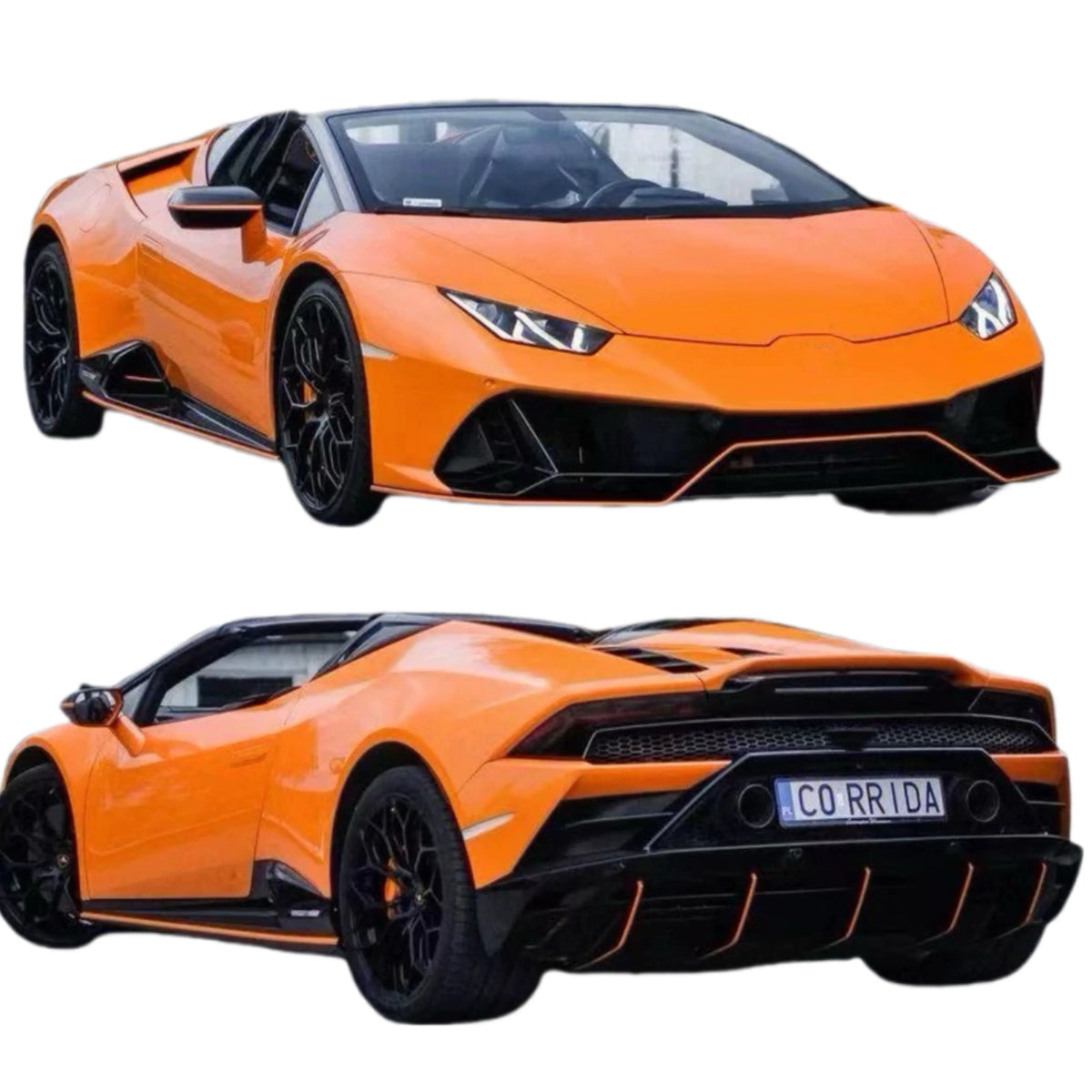 For Lamborghini Huracan Lp610 Lp580 Upgrade Evo Style Carbon Fiber Front and Rear Bumper Diffuser Spoiler Body Kit
