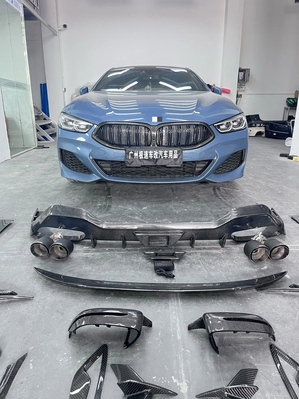Carbon Fiber Rear Diffuser for Bmw 8 Series M850 M840 G15 G14 G16 Body Kit Fitment High Quality