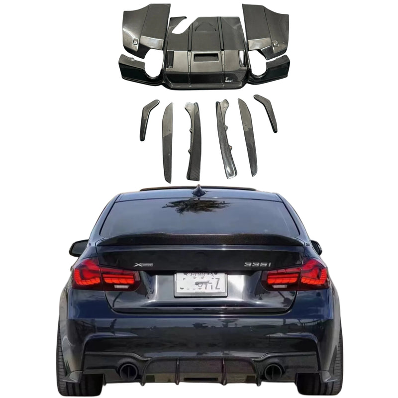 Auto Body Parts Carbon Fiber Rear Lip Diffuser for BMW 3 Series F30 F35 320I 328I 335I GEX Style Body Kit