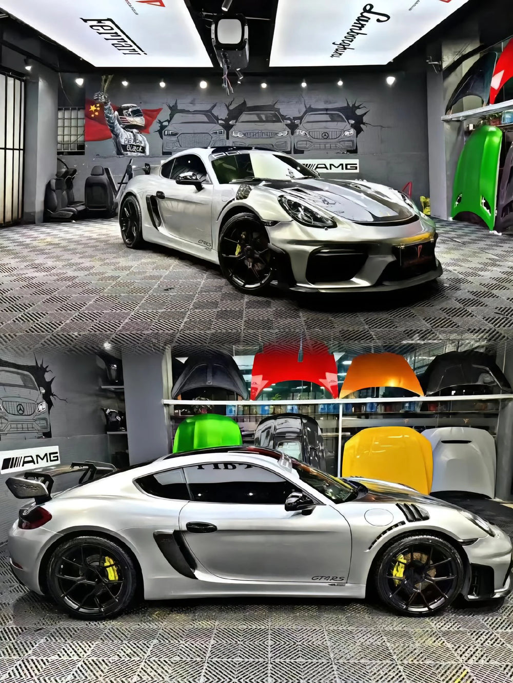 Kit de conversión estilo RS en fibra de carbono para Porsche 718 Cayman