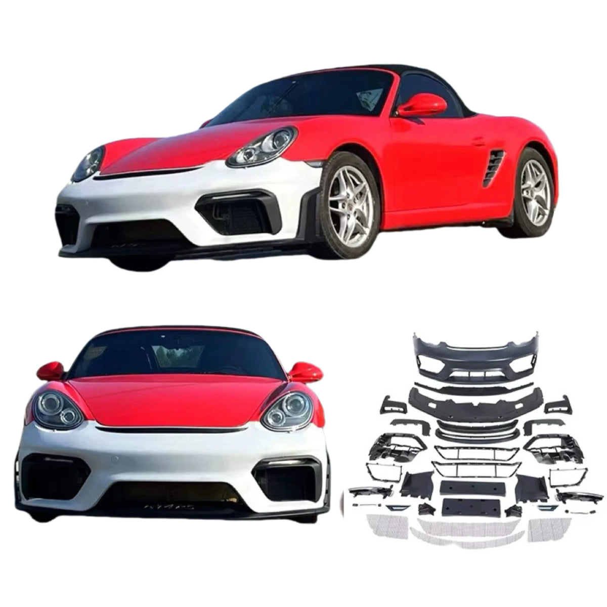 For Porsche 987 Boxster Cayman Upgrade to RS Style Front Bumper Body Kit