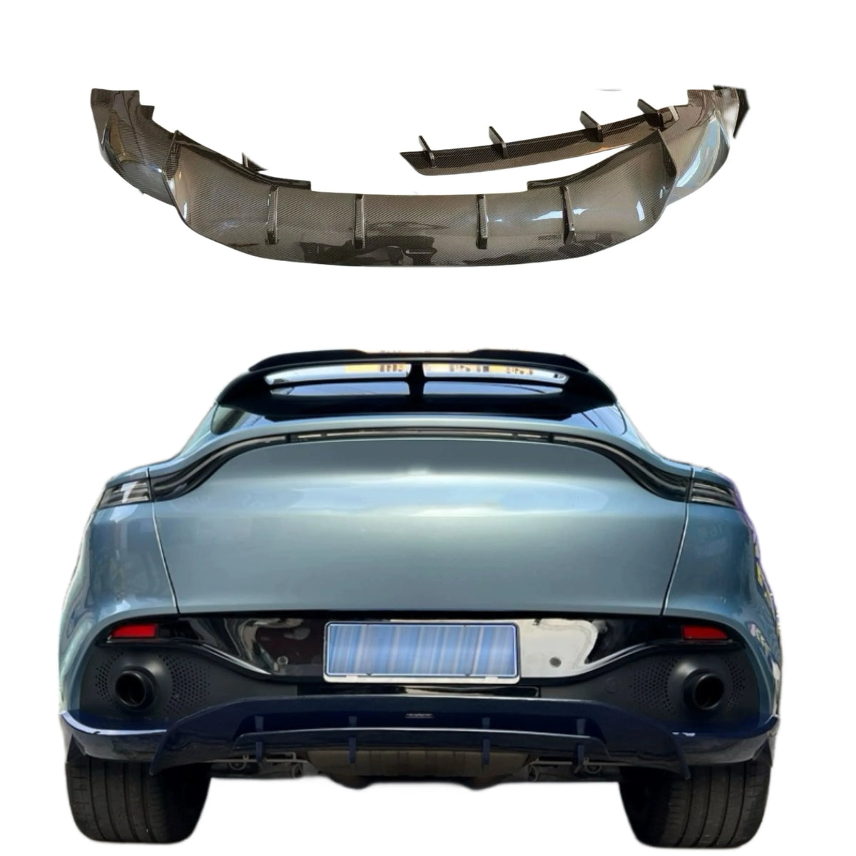 High-Quality Dry Carbon Fiber Body Kit Is Suitable for Aston Martin Dbx Upgrade 707 Style Rear Diffuser Spoiler