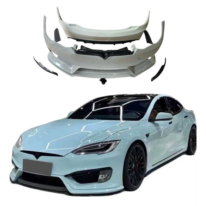Auto Parts PD Style Body Kit Abs Material for Tesla Model S PD Front and Rear Bumpers Hood Diffuser Spoiler Body Kit
