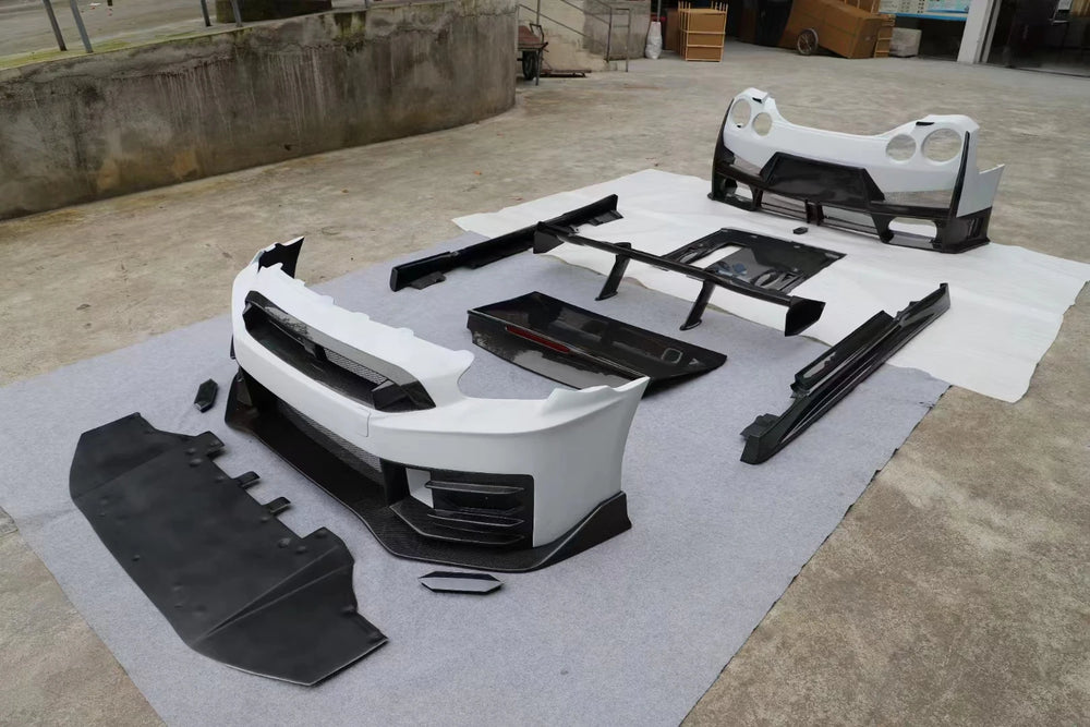Front- und Heckstoßstangen-Kit Version 2024 aus Carbon für Nissan GT-R 35