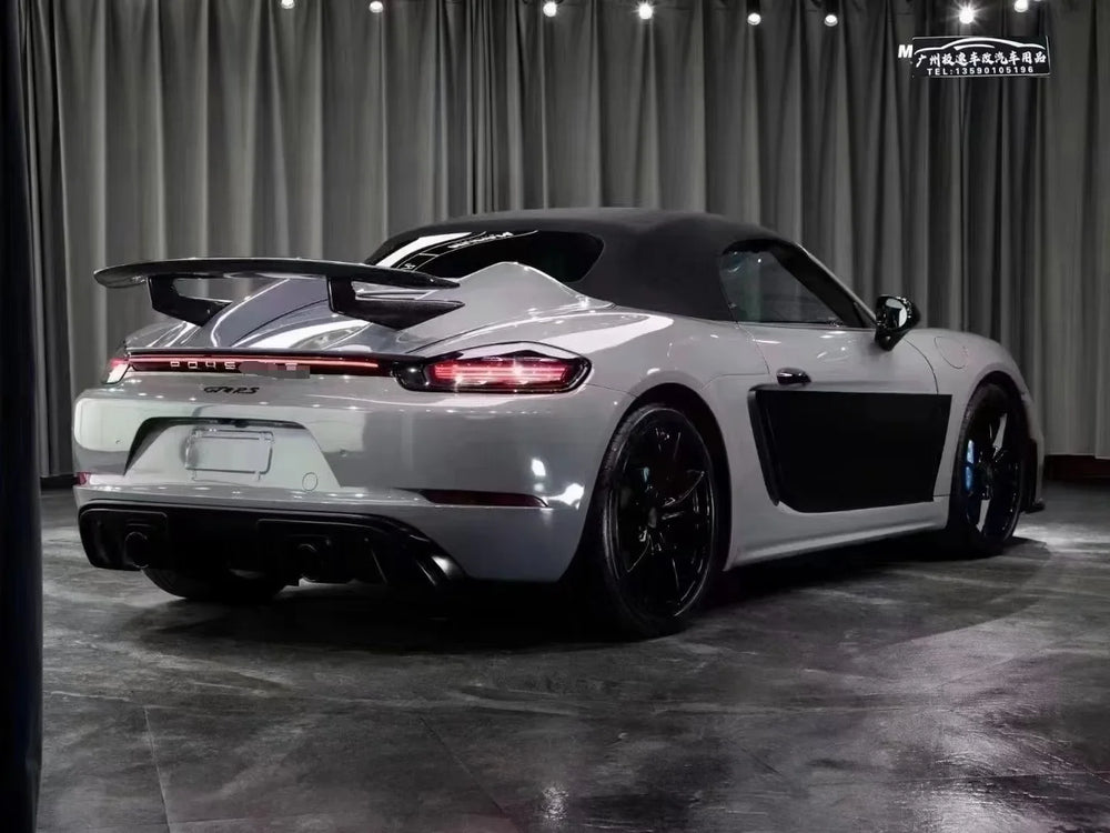 Diffusore posteriore in fibra di carbonio per Porsche 718 Cayman / Boxster