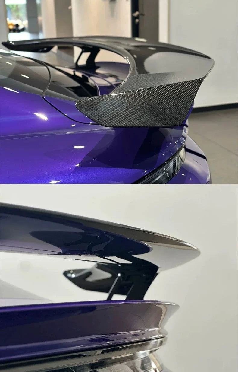 Alerón trasero estilo Weissach en fibra de carbono para Porsche Taycan