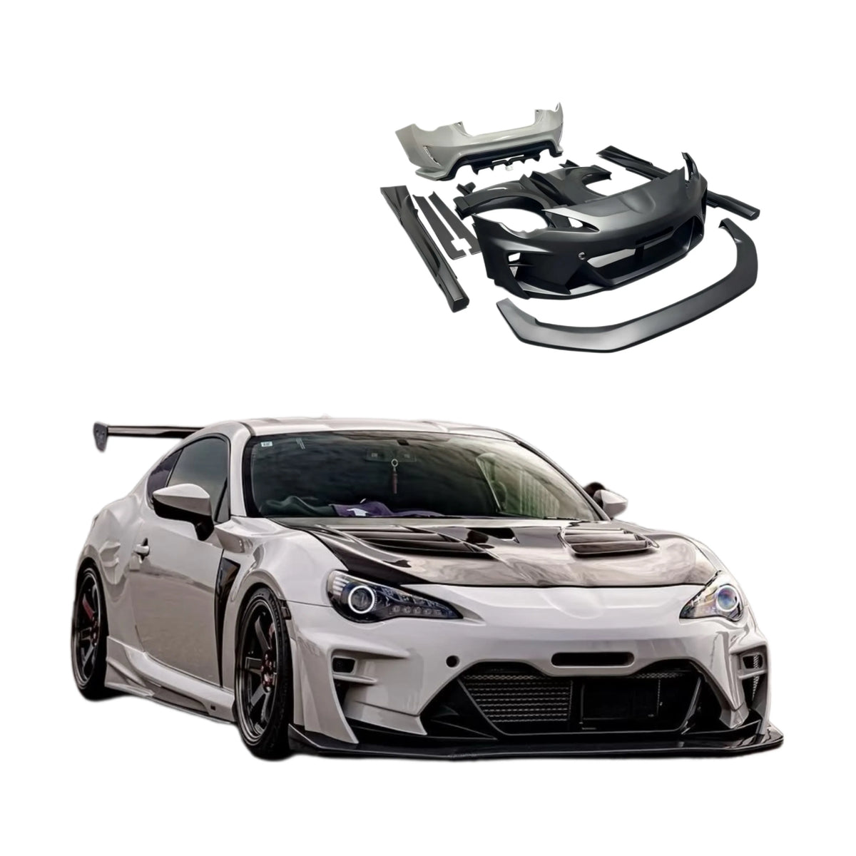 VRS Style Body Kit for Toyota GT86 2013-2020 Body Kit Front Rear Bumpers Car Bumpers Rear Diffuser Fender Fender Body Kit