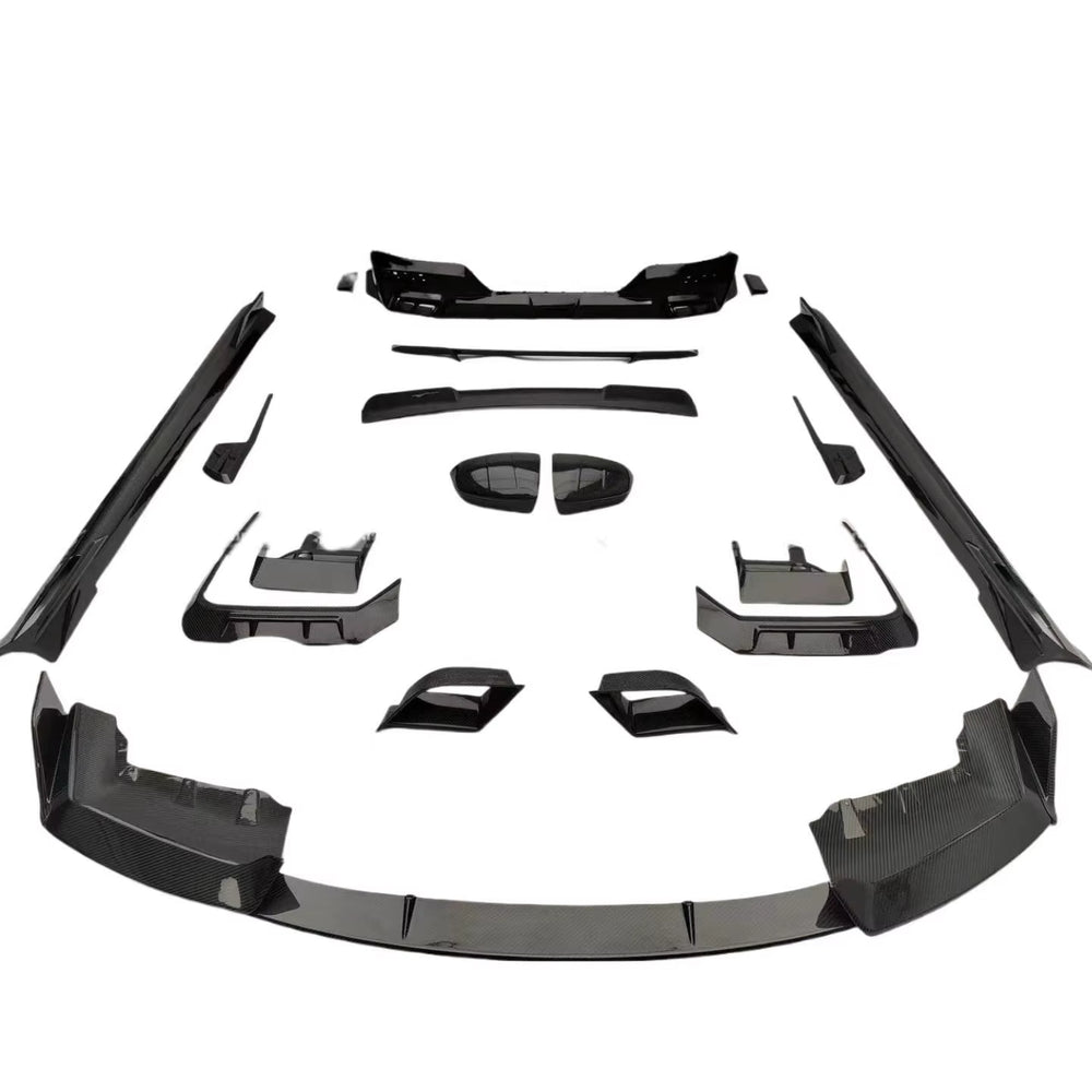 MSY Style Dry Carbon Fiber Body Kit for BMW 7 Series G70 Front Lip Skirt Rear Diffuser Spoiler