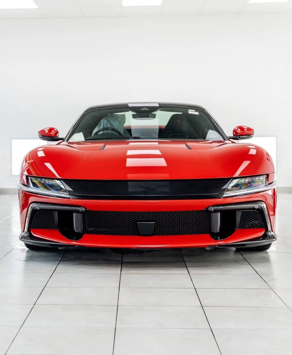 For Ferrari 849 Testrossa OEM Style Dry Carbon Fiber Body Kit Front Lip Side Skirts Rear Diffuser Spoiler