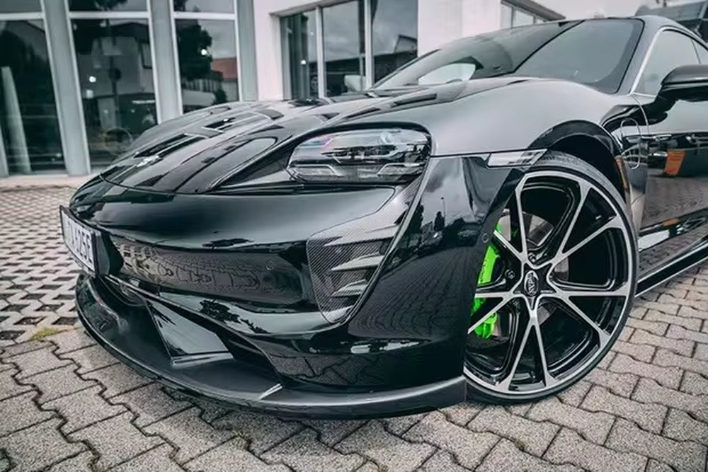 High Quality New Carbon Fiber Body Kit Techat Style for Porsche Taycan Front Lip Rear Diffuser Side Skirt Spoiler