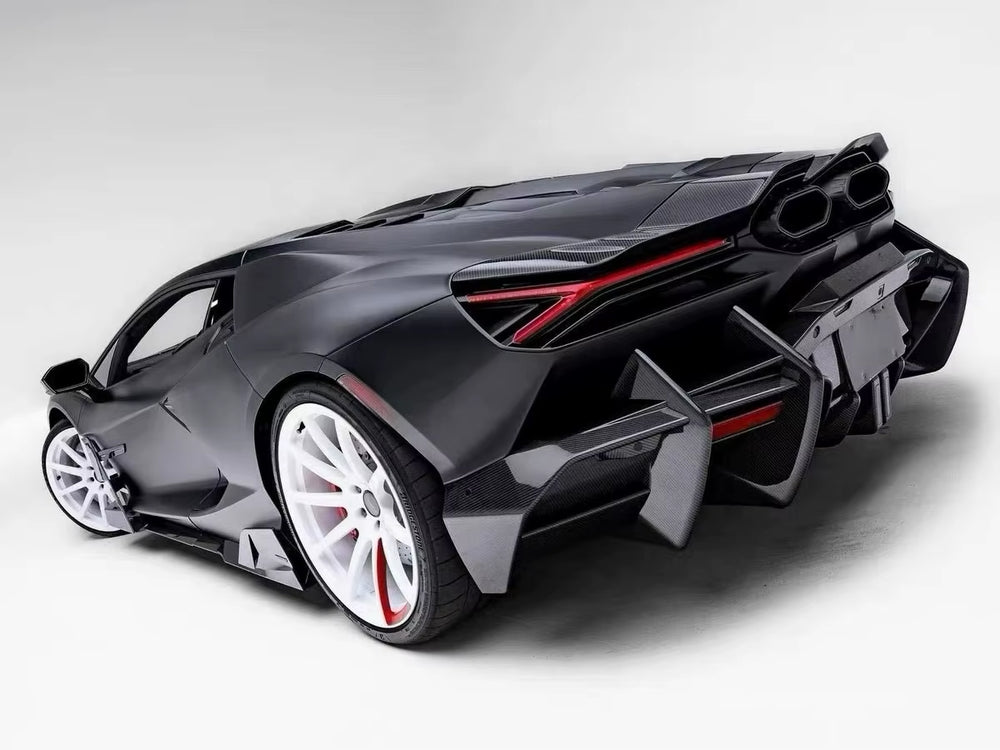For Lamborghini Revuelto MS Style Dry Carbon Fiber Rear Bumper Rear Diffuser Spoiler Body Kit