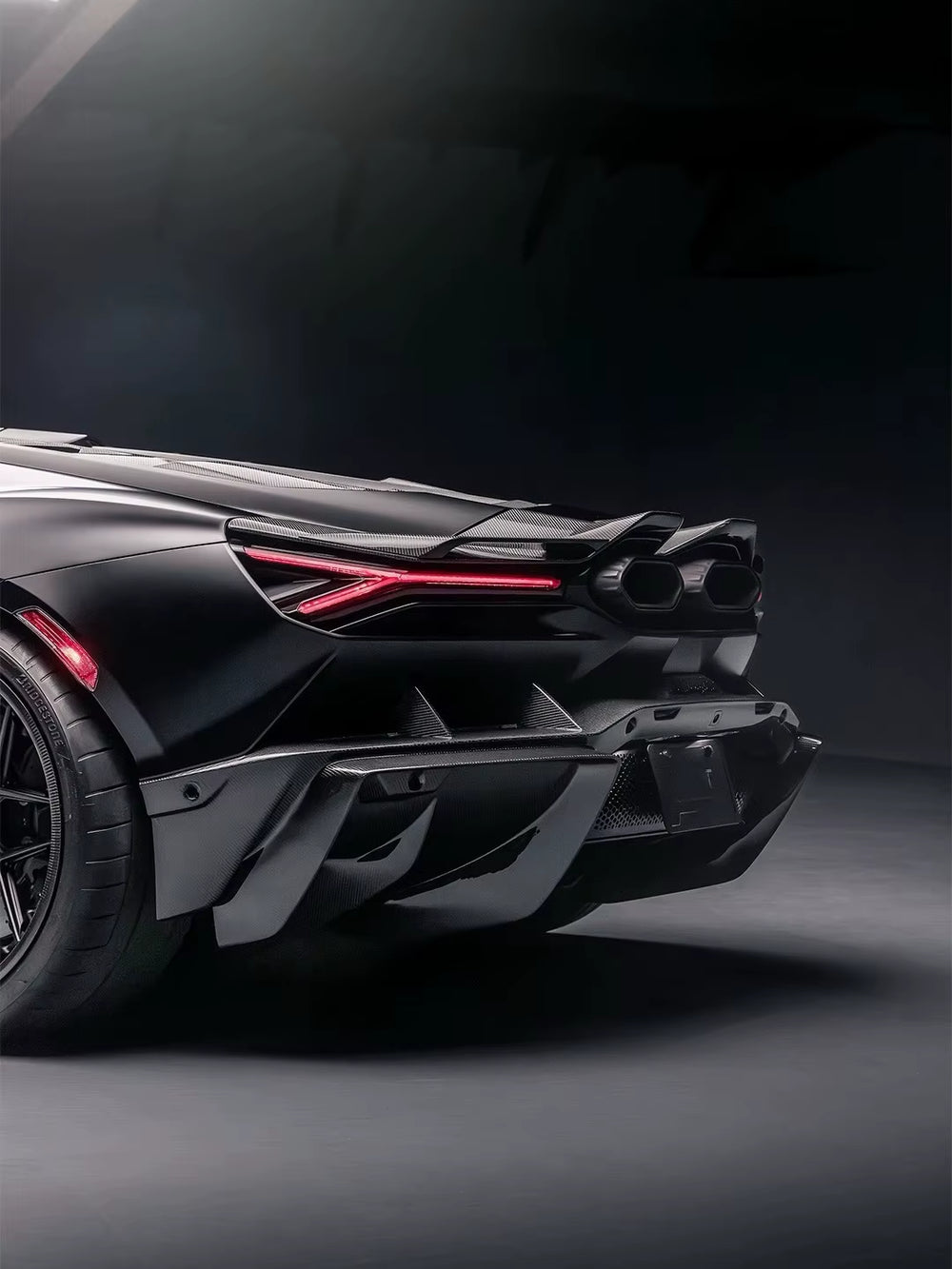 For Lamborghini Revuelto Upgrade RYFT Style Dry Carbon Fiber Kit Front Lip Side Skirts Rear Lip Spoiler Hood