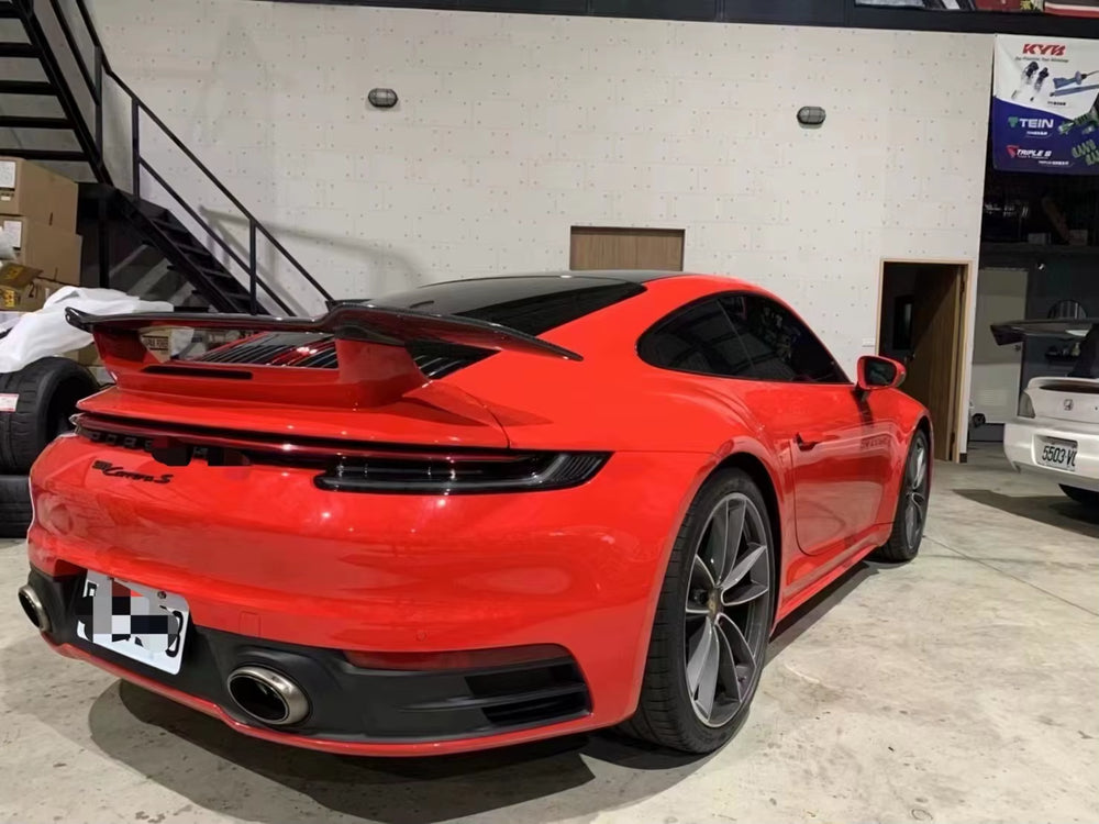 Sd Style Body Kit Rear Trunk Wing Tail Trunk Spoiler for Porsche 911 992 Half Carbon Fiber Rear Spoiler 992