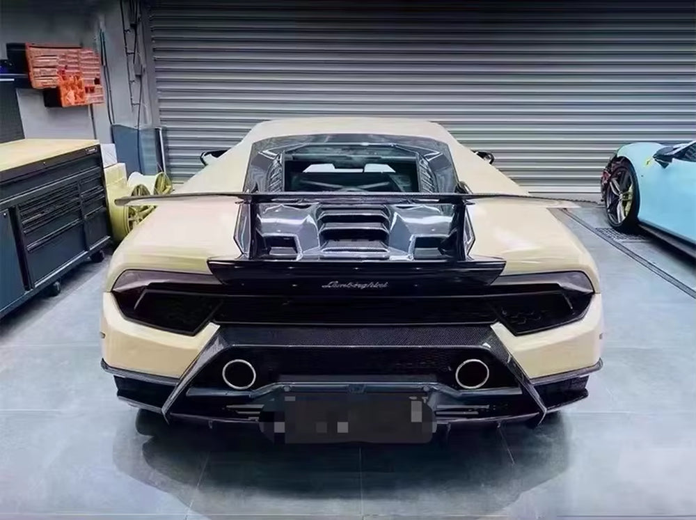 For Lamborghini Huracan LP580 610 Upgrade Performance Carbon Fiber Engine Hood Rear Wing Tail Cover Spoiler
