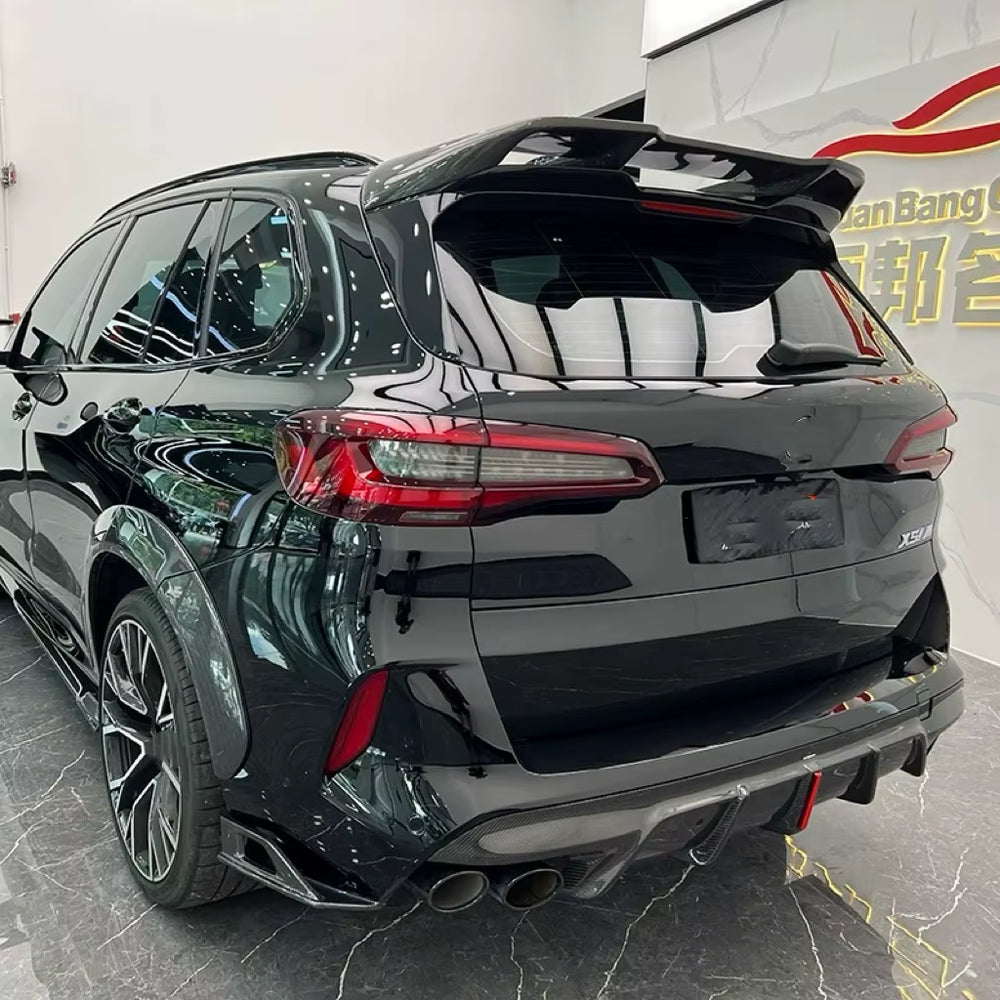 A-E Style Carbon Fiber Body Kit for BMW X5M F95 Carbon Fiber Front Lip Skirt Rear Diffuser Spoiler Hood Wide Body Kit