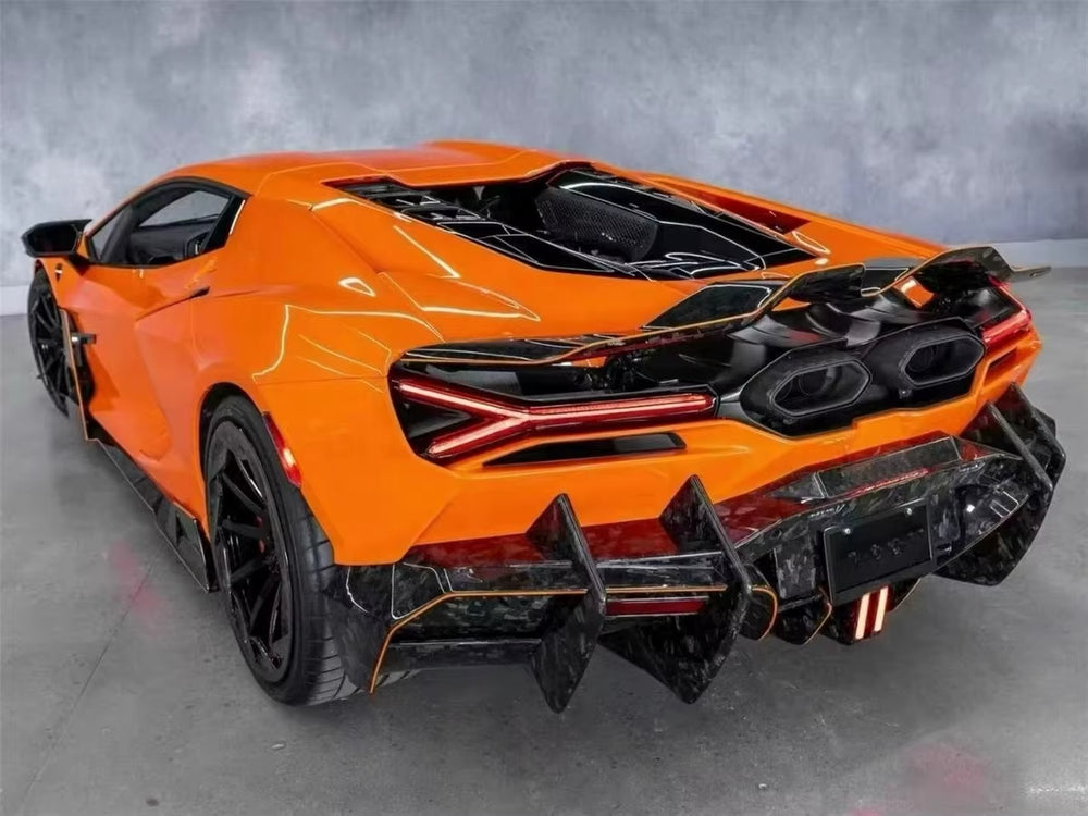 For Lamborghini Revuelto MS Style Dry Carbon Fiber Rear Bumper Rear Diffuser Spoiler Body Kit
