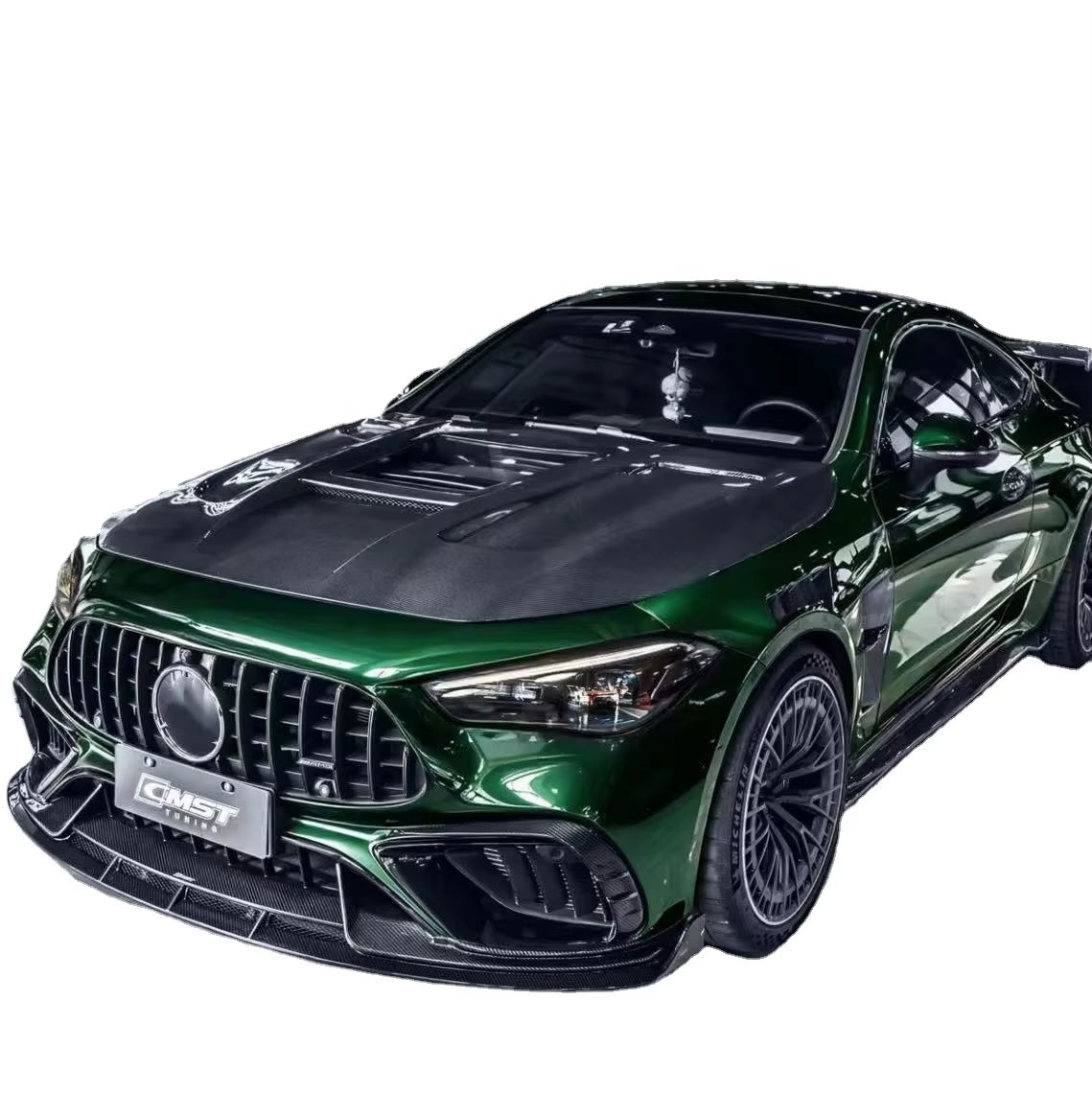 For Mercedes-Benz CLE 53 CMST Style Dry Carbon Fiber Body Kit Front Lip Side Skirts Rear Diffuser Spoiler Hood Body Kit