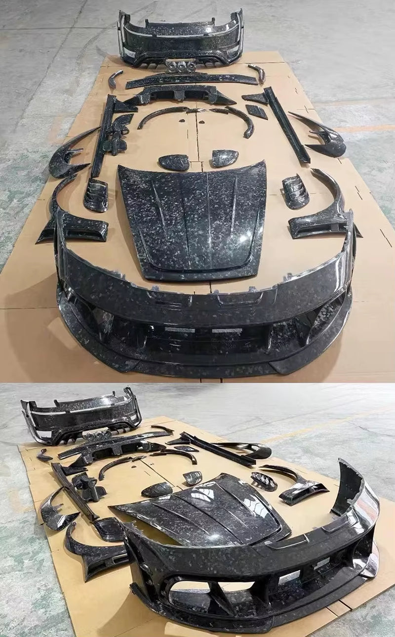 MSY Style Dry Carbon Fiber Body Kit for Porsche 992 Turbos Front and Rear Bumpers Hood Diffuser Wide Body Kit