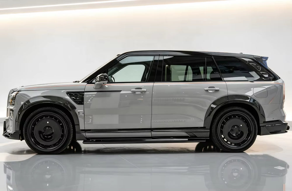 Dry Carbon Fiber MS Style Body Kit for Zeekr 9X - Front Lip, Side Skirts, Rear Diffuser, and Spoiler Wide Body Kit