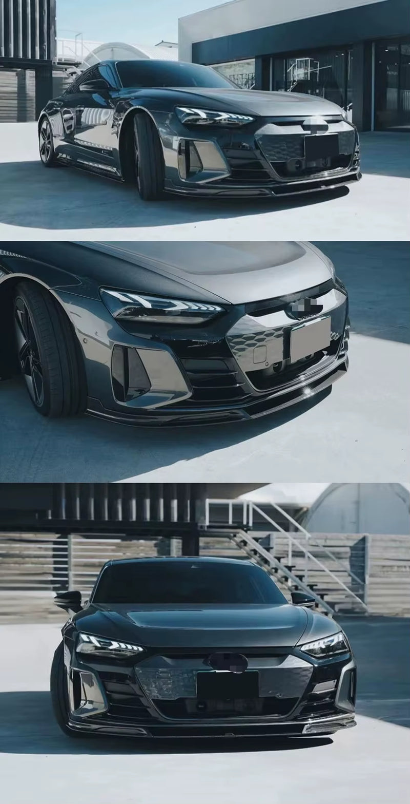 For Audi E-TRON GT 2020-2024 Dry Carbon Fiber Front Lip Side Skirt and Rear Diffuser Spoiler Body Kit